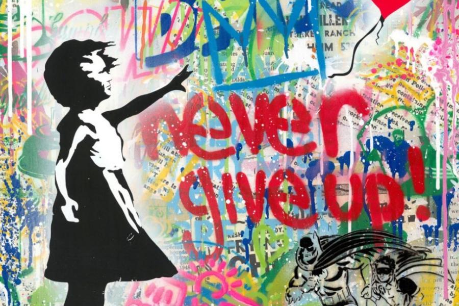 Mr. Brainwash Balloon Girl Small