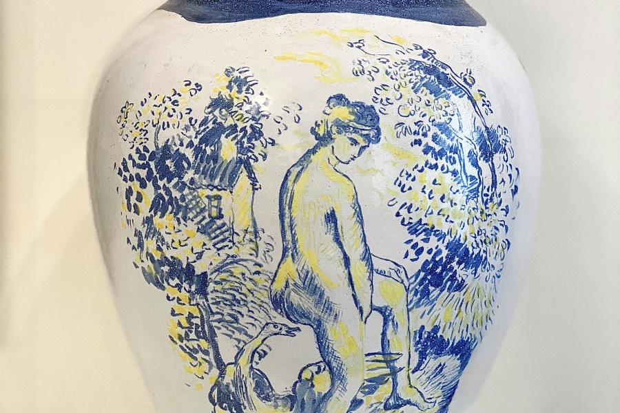 Aristide Maillol und André Metthey (Keramiker), Léda, um 1907 Vase, Steingut, Höhe 53 cm Paris, collection Larock-Granoff, Foto © Collection Marc et Pierre Larock