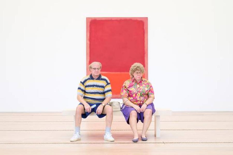 Abbildung: Installationsansicht «Jubiläumsausstellung – Special Guest Duane Hanson» in der Fondation Beyeler, Riehen/Basel, 2022. © The Estate of Duane Hanson/2022, ProLitteris, Zurich. Foto: Lucia Hunziker/LLH Productions