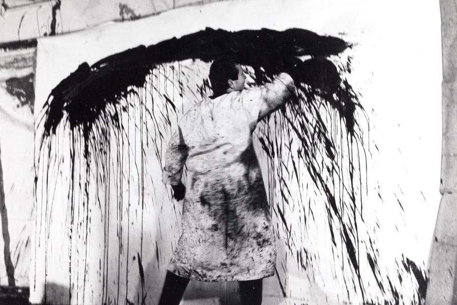 Hermann Nitsch 8. Malaktion Wien, 15.05.1963 Foto: Hans Niederbacher © Hermann Nitsch, Foto: Hans Niederbacher