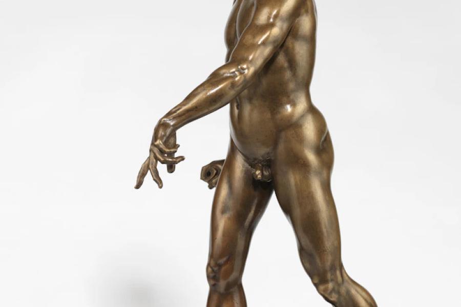 Striding Mars by Giambologna (1529-1608), probably cast by Fra Domenico Portigiani (c. 1536-1602). Conceived around 1565-1570, this cast c. 1580. Bronze. Courtesy of Stuart Lochhead Sculpture.