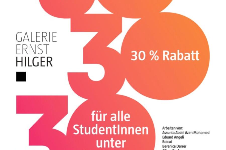 30 Grafiken zu einem Rabatt von 30% für alle Studierenden bis zu 30 Jahren