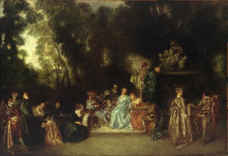 Antoine Watteau: Gesellschaft im Freien; um 1720 © Staatliche Museen zu Berlin, Foto: Jörg P. Anders