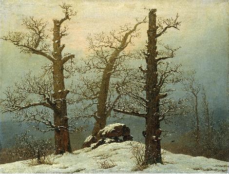 Caspar David Friedrich: Hünengrab im Schnee, 1807 © Staatliche Kunstsammlungen Dresden, Foto: Jürgen Karpinski