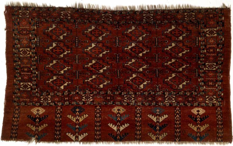 Tekke Tschowal, Westturkestan, Anfang 19. Jahrhundert, 69 x 121 cm, Schätzwert € 5.500 - 7.500