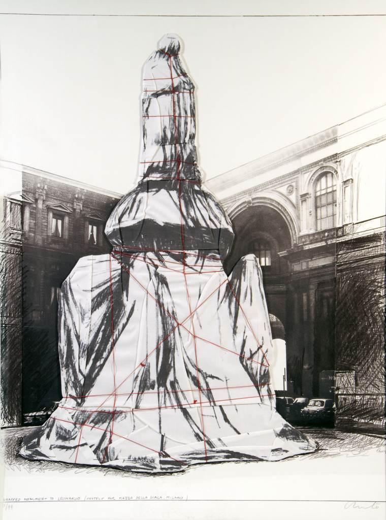 Christo, Wrapped Monument to Leonardo. 1971. Mixed Media (6223-1)