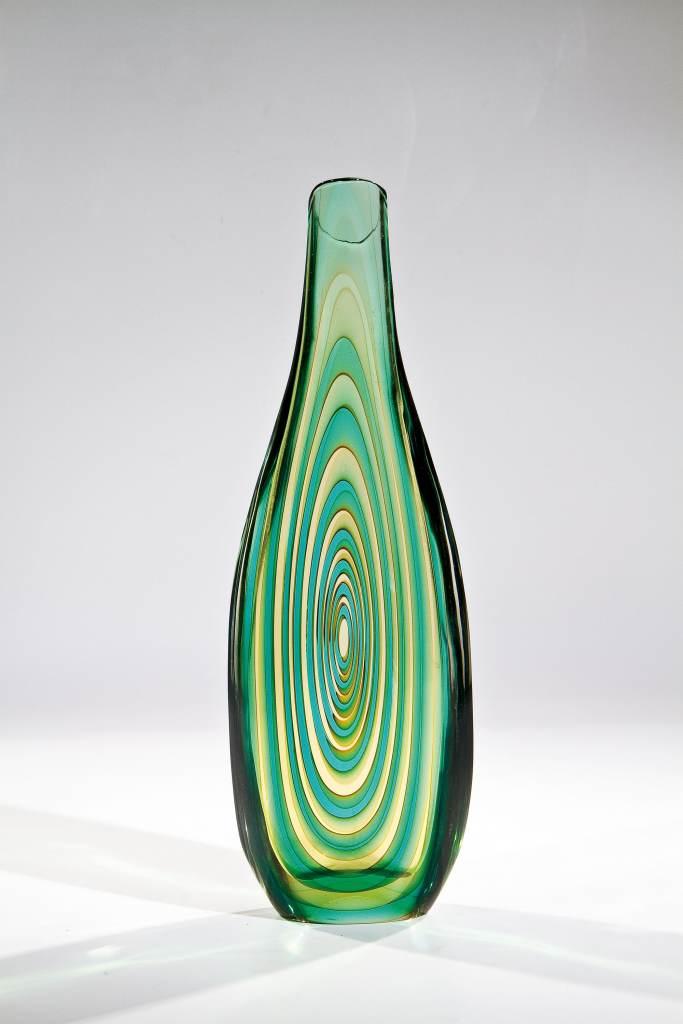 Lot 483: Seltene und bedeutende Vase „Siderale“, Entwurf Flavio Poli, Seguso Vetri d’Art, Murano, 1952, H. 31,2 cm