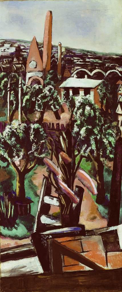 Max Beckmann (1884–1950) Neubau, 1928 Öl auf Leinwand 147 x 64 cm Göpel 288 Museum Frieder Burda, Baden-Baden Foto: Albert Fritz, Baden-Baden © ProLitteris, Zürich