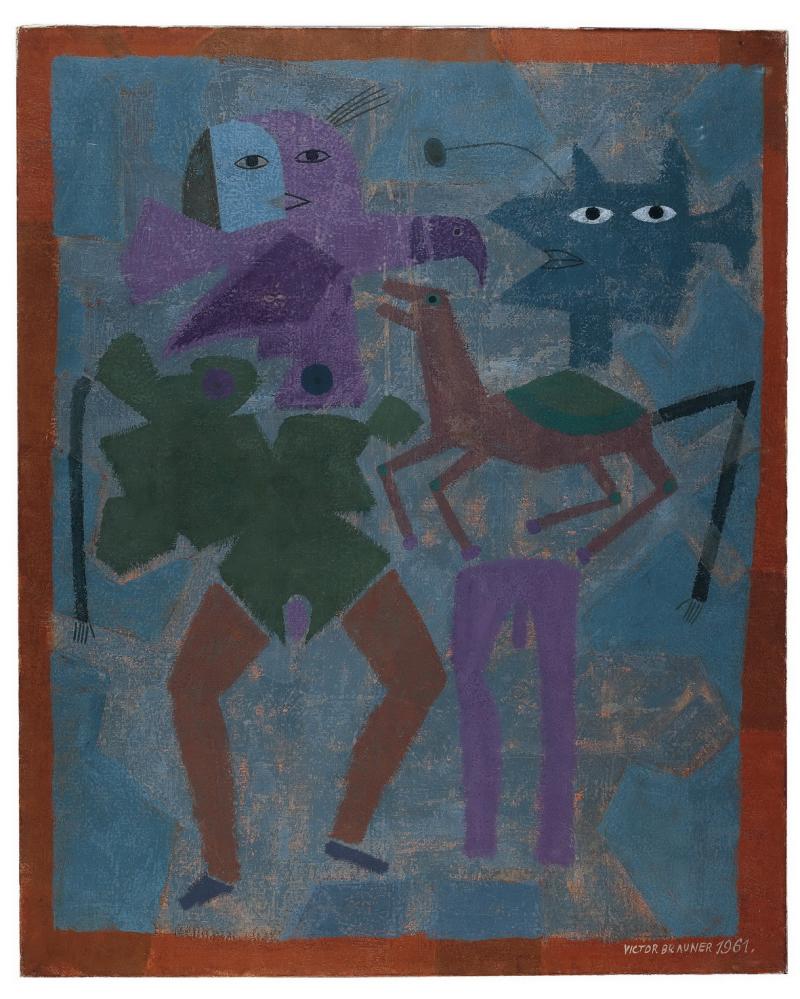 Victor Brauner (1903 - 1966), "Interconnaisance", Öl/Leinwand, versteigert für € 168.300 .  Fotonachweis: Dorotheum