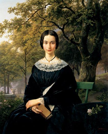 B.C. Koekkoek, Porträt einer Dame (Mona Lisa von Kleve), um 1846