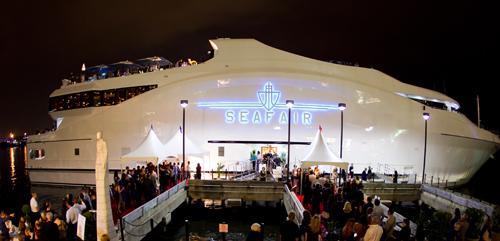 SeaFair, the megayacht venue and host to ICJF, will be docked at Chopin Plaza in the heart of downtown Miami.