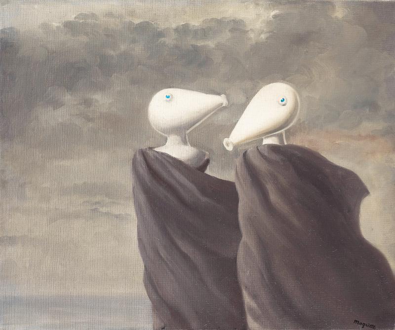 René Magritte (1898–1967) Inniges Gespräch, 1945 Öl auf Leinwand, 54 × 65 cm Privatsammlung © VG Bild-Kunst, Bonn 2012