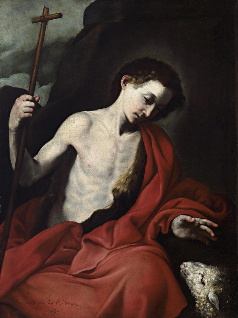 Fotonachweis: Dorotheum Jusepe de Ribera (1591 - 1652) Der heilige Johannes der Täufer, signiert, datiert 1632, Öl/Leinwand, 109,3 x 82,3 cm, erzielter Preis € 317.500