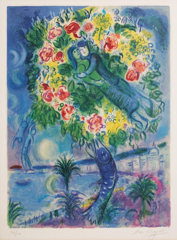 Lot. 211: Marc Chagall 'Couple et Poisson'