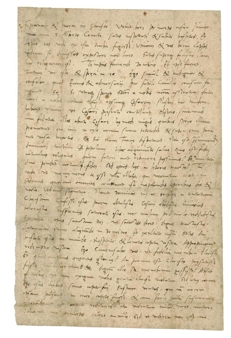 Luther-Brief an Melanchthon, geschrieben 1530 (380.000 Euro)