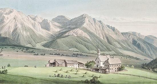 GAUERMANN, Jakob 1773-1843 In der Ramsau 	  Auktion 22. April 2013 Aquarell auf Papier, 36 x 121,3 cm € 30.000-60.000