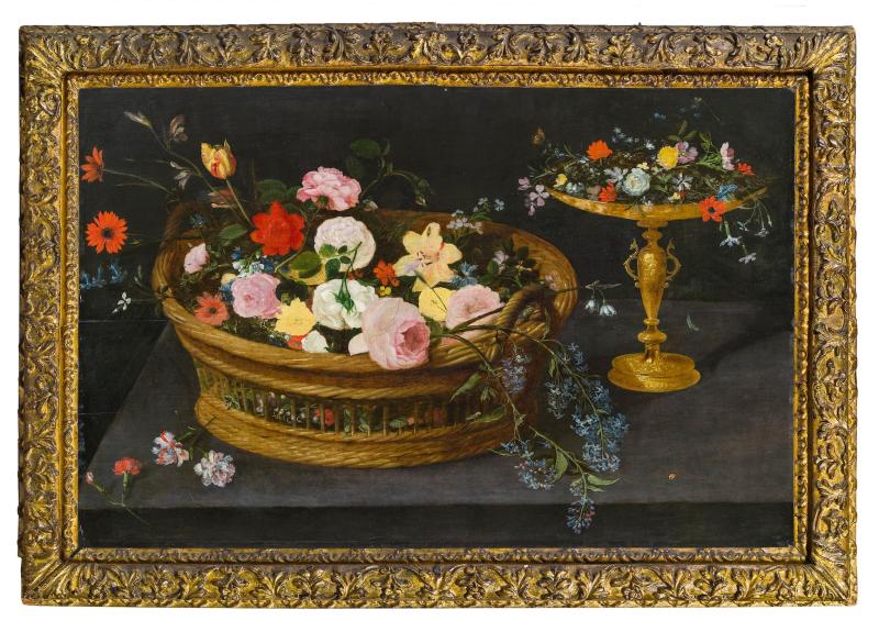 Jan Brueghel der Jüngere: „Blumenkorb und Tazza mit Blumen“ Fotocredit: Auktionshaus im Kinsky