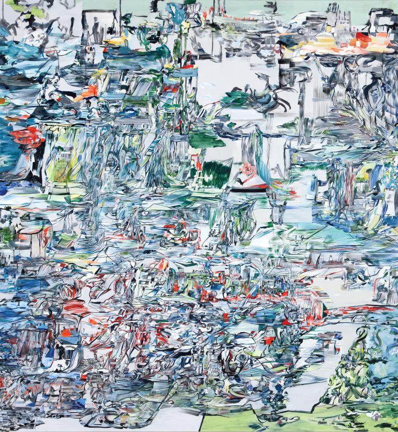 Regina Scully, Elemental, 2011, acrylic on canvas, 67 x 62 inches, Courtesy C24 Gallery, New York (booth 2.45)