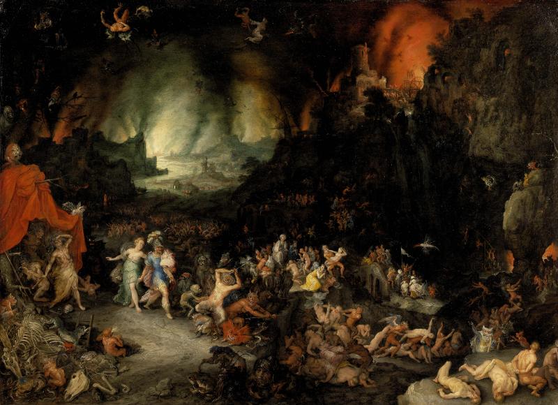 BRUEGHEL. Gemälde von Jan Brueghel d. Ä.  Jan Brueghel d. Ä. | Aeneas in der Unterwelt, um 1600  © Museum of Fine Arts, Budapest, 2012