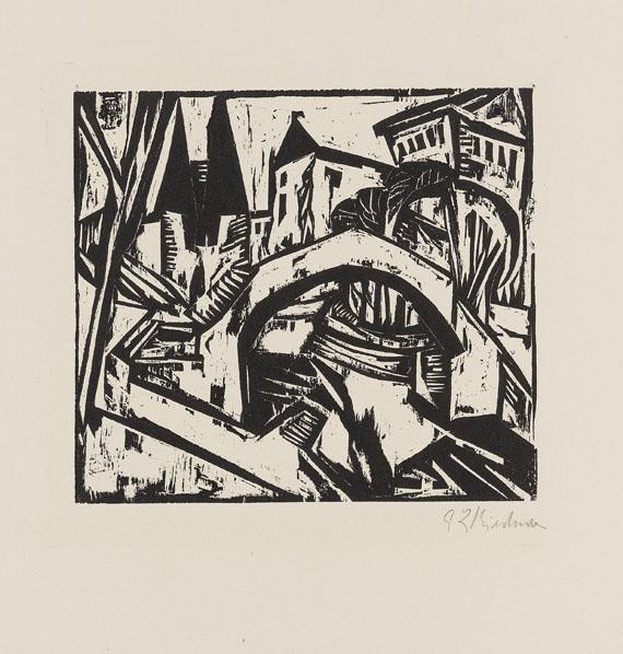 Lot: 423   Kirchner, Ernst Ludwig  Elisabeth-Ufer (Berlin), 1913.  Erlös (inkl. 25% Aufgeld): 30.000 EUR / 39.000 $ Schätzpreis: 20.000 EUR / 26.000 $