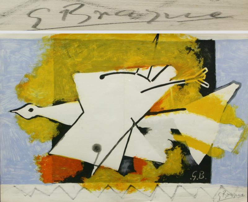 Georges Braque (1882-1963), L’Oiseau Jaune, Farblithographie, num. 120/300, Zuschlag inkl. Aufgeld 900 €