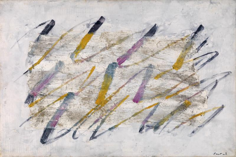 Jean Fautrier, Lignes colorées, 54 x 81 cm, erzielter Preis € 195.500 Fotonachweis: Dorotheum