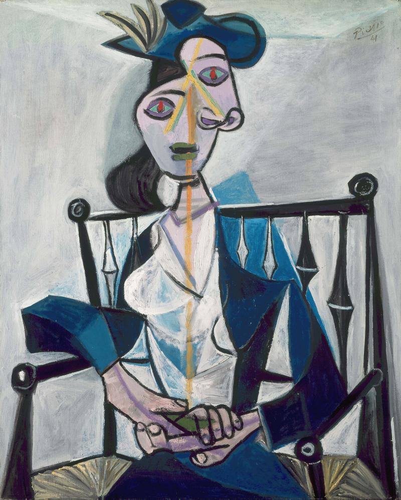 Pablo Picasso (1881 - 1973), Sitzende Frau, 1941  © Bayerische Staatsgemäldesammlungen, Sammlung Moderne Kunst in der Pinakothek der Moderne München © Sucession Picasso / VG Bild-Kunst, Bonn 2013