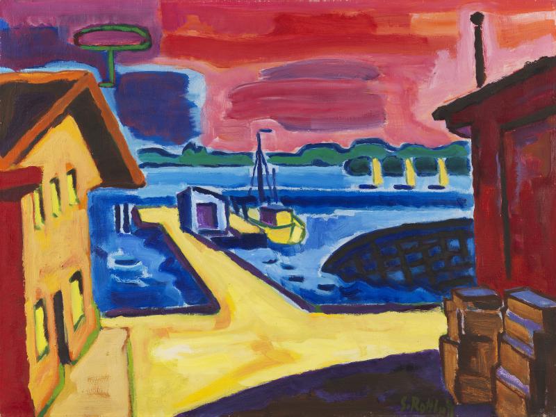 € 648.000* Aufruf: € 120.000 Los 55: Karl Schmidt-Rottluff – Anlegeplatz am Fluss (Maasholm an der Schlei)