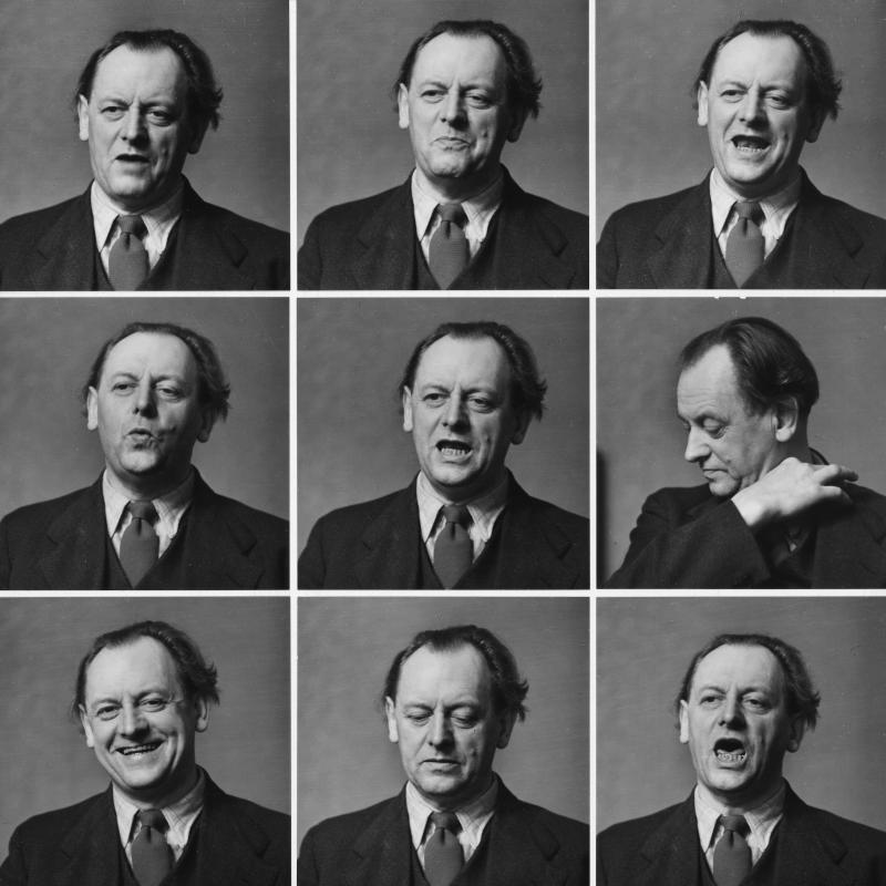 Kurt Schwitters beim Vortrag der Ursonate London 1944 Fotograf: Ernst Schwitters Foto: Kurt Schwitters Archiv im Sprengel Museum Hannover Fotograf: Aline Gwose / Michael Herling, Sprengel Museum Hannover © VG Bild-Kunst, Bonn 2013