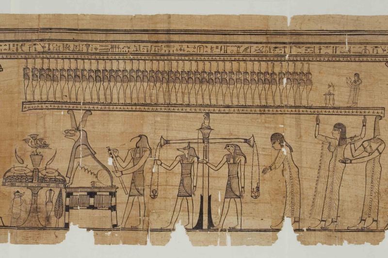 Totengericht Detail aus dem Totenbuch der „Taruma” Papyrus 3./2. Jh. v. Chr. (c) onb.ac.at