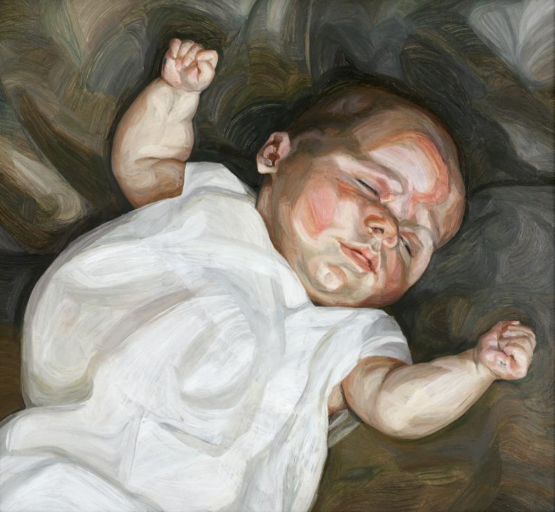 Baby on a Green Sofa (1.7 MB) Lucian Freud (1922-2011) 1961 Öl auf Leinwand, 56 x 62 cm Chatsworth House, Derbyshire, UK © Devonshire Collection, Chatsworth © The Lucian Freud Archive / The Bridgeman Art Library