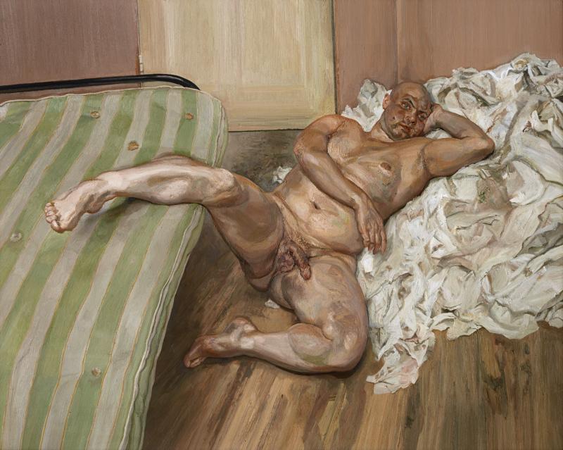 Nude with Leg Up (1.2 MB) Lucian Freud (1922-2011) 1992 Öl auf Leinwand, 182,9 x 229 cm Hirshhorn Museum & Sculpture Garden, Washington D.C. © The Lucian Freud Archive / The Bridgeman Art Library