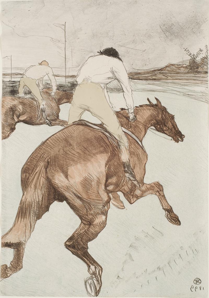 Henri de Toulouse-Lautrec (1864 - 1901) Der Jockey, 1899 Lithographie, 514 x 361 mm © Sammlung Hegewisch in der Hamburger Kunsthalle Photo: Nicolai Stephan