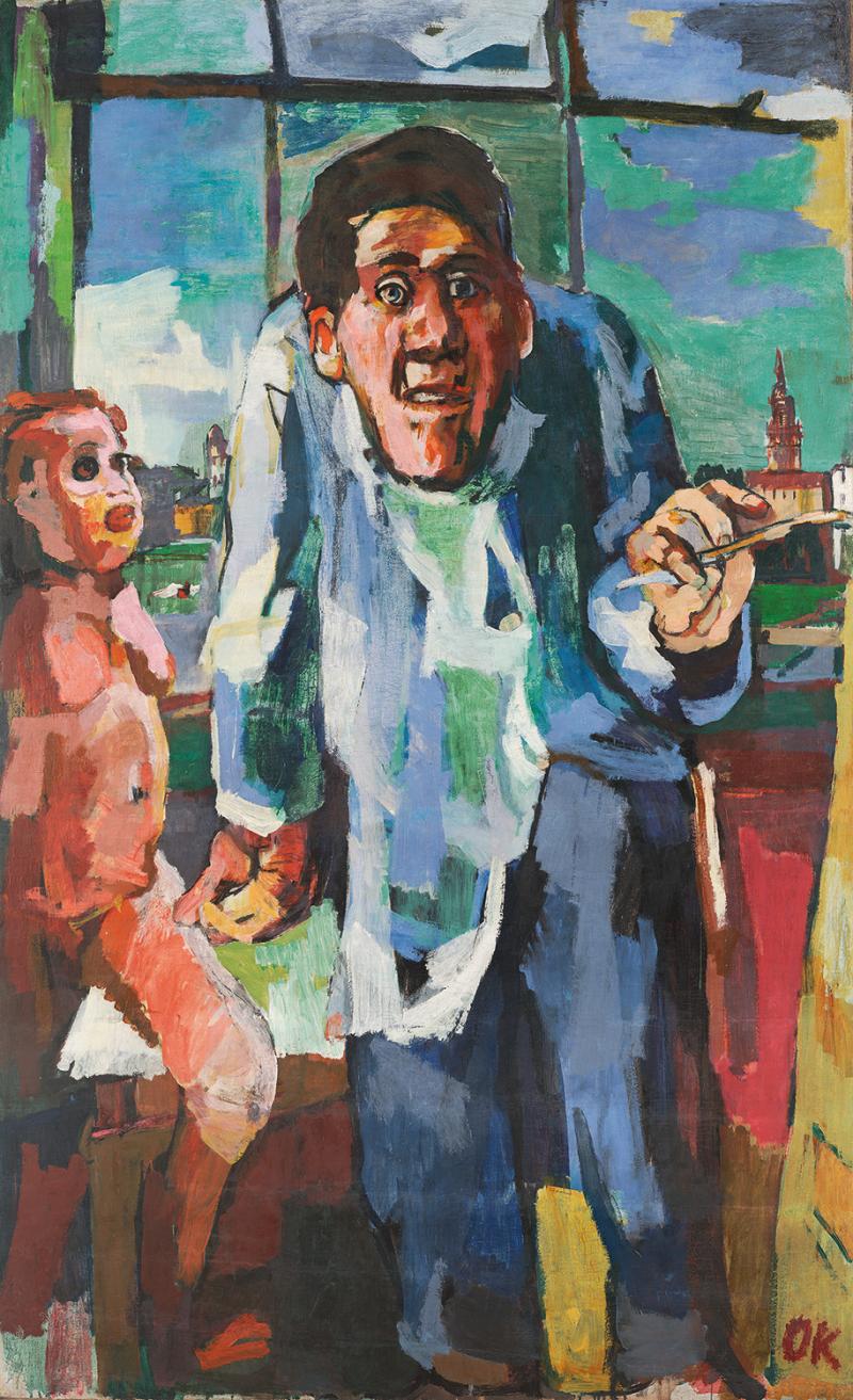 Oskar Kokoschka, Selbstbildnis an der Staffelei, 1922, Sammlung Leopold II © Fondation Oskar Kokoschka/VBK, Wien 2013