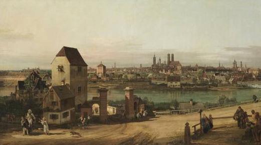 Bernardo Bellotto (gen. Canaletto), Ansicht der Stadt München, Leinwand, 125 x 220 cm © Bayerische Staatsgemäldesammlungen, Alte Pinakothek München