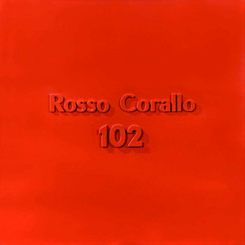 Nr. 923 Alighiero Boetti (1940 - 1994) Rosso Corallo 102, 1967, Industrie-Farbe/Karton/Kork, 80 x 80 cm, erzielter Preis € 317.5000 - 1994) Rosso Corallo 102, 1967, Industrie-Farbe/Karton/Kork, 80 x 80 cm Schätzwert € 250.000 - 350.000 Auktion 27. November 2013