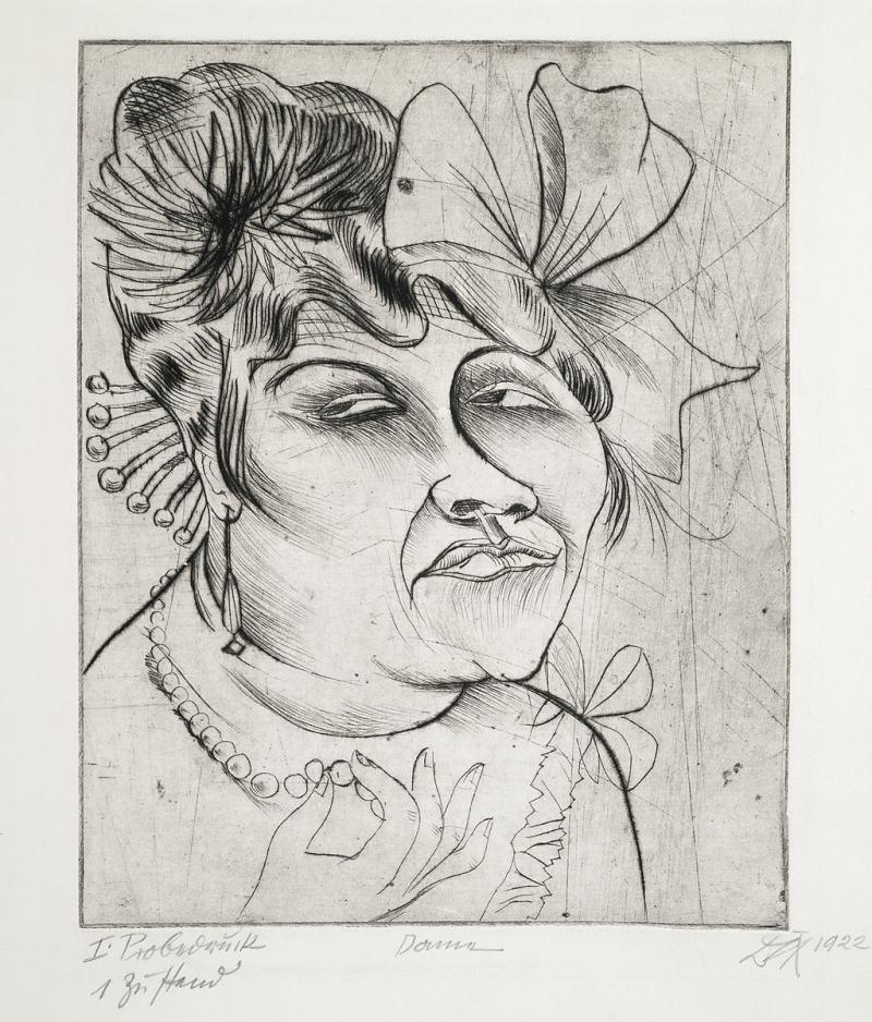 Otto Dix (1891-1969), mit dem Titel Dame, seinen Preis von 8.000 Euro auf 21.000 Euro steigern konnte.