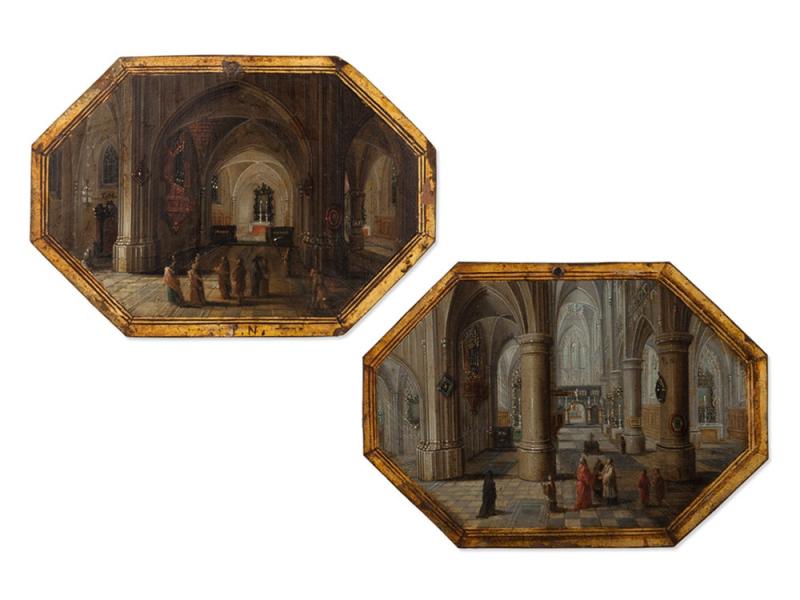 31 | Peeter Neeffs d. Ä. (1578-1656/61), „Pendants Kirchenansichten” Startpreis 20.000,00 € Schätzpreis 40.000,00 €