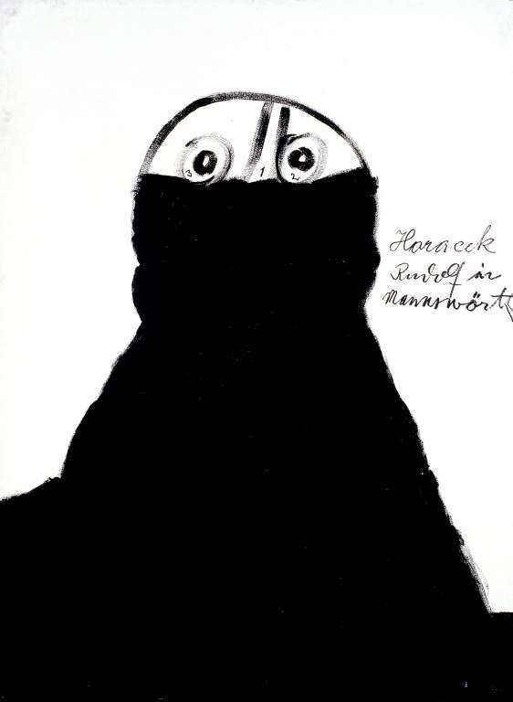 Copyright: 	Privatstiftung Künstler aus Gugging Autor: 	 Beschreibung: 	Rudolf HoraceK, Rudolf Horacek in Mannswörth, 1984