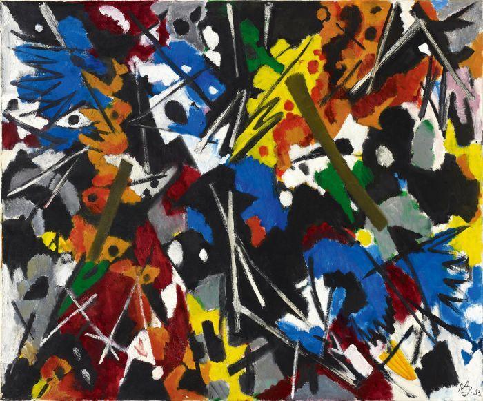 Ernst Wilhelm Nay  Komposition A | 1953  Öl auf Leinwand | 101 x 120cm  Ergebnis: 204.500 Euro