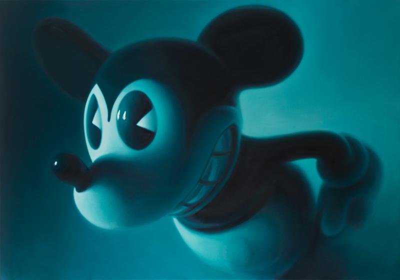 Gottfried Helnwein „Mouse Blue-Green (2), 2014, bei Kaiblinger – Galerie & Kunsthandel