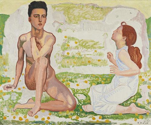 FERDINAND HODLER Der Frühling. Fassung IV. Um 1912. Öl auf Leinwand. Signiert. 106x128,5 cm. CHF 4 Mio. / 6 Mio.