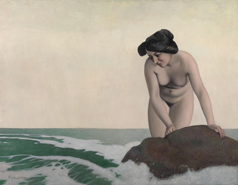 Félix Vallotton Baigneuse au rocher, 1911 Öl auf Leinwand, 113 x 146 cm Stiftung für Kunst, Kultur und Geschichte, Winterthur