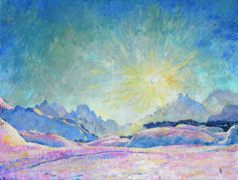 Giovanni Giacometti Wintersonne bei Maloja, 1926 Öl auf Leinwand, 90 x 120 cm Stiftung für Kunst, Kultur und Geschichte, Winterthur