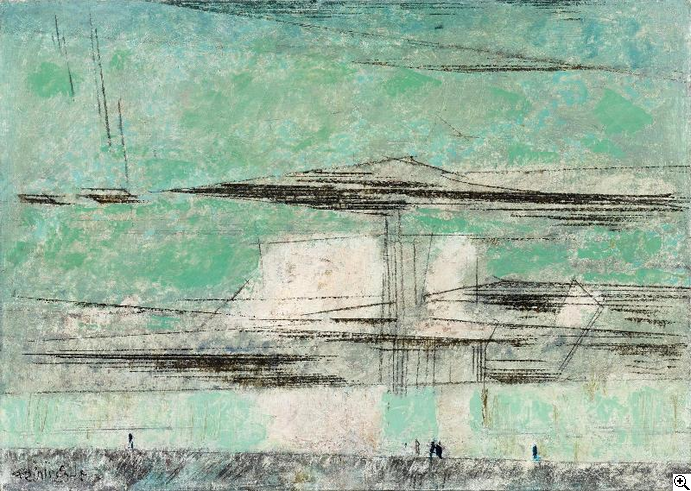 Lyonel Feininger  „Afterglow II“ | 1948  Öl auf Leinwand | 43,5 x 61cm  Ergebnis: 396.500 Euro