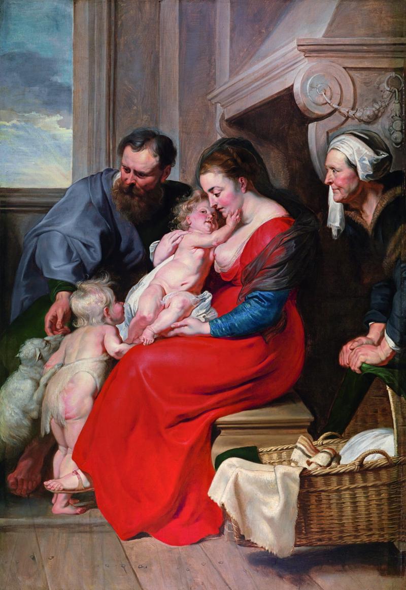 Peter Paul Rubens (1577 - 1640) Werkstatt, Die Heilige Familie mit der Hl. Anna und dem Johannesknaben, Öl/Leinwand, 221 x 152 cm erzielter Preis € 503.030 Auktion 9. 4. 2014