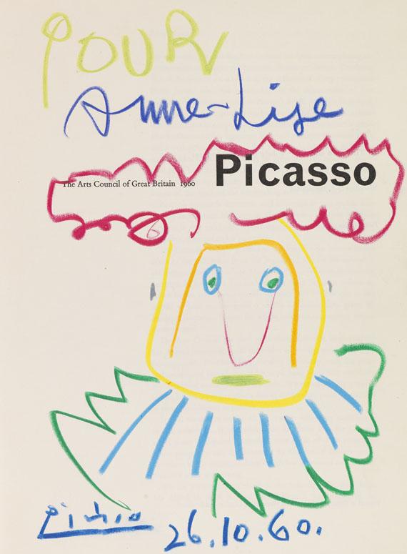 Lot: 115   Picasso, P.  Picasso Katalog. The Art Council of Great Britain. 1960. Mit Zeichnungen..  Erlös (inkl. 20% Aufgeld): 45.600 EUR / 62.016 $  Schätzpreis: 2.000 EUR / 2.720 $