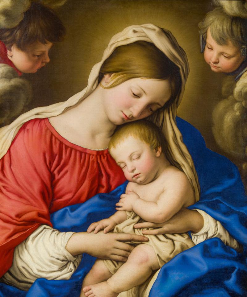 Giovanni Battista Salvi, genannt Sassoferrato (1609-1685), Madonna mit Kind, Öl auf Leinwand, 73 x 60,5 cm, verkauft um € 120.000