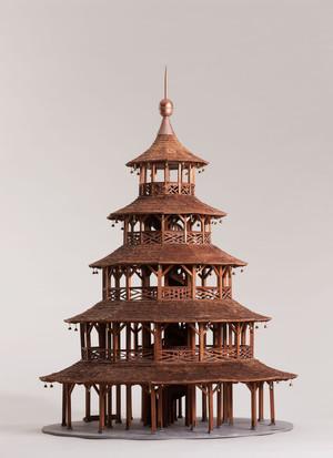 Heinrich Häring: Modell des Chinesischen Turms in München im Maßstab 1:25, 2009, Holz, Höhe 115 cm © Münchner Stadtmuseum