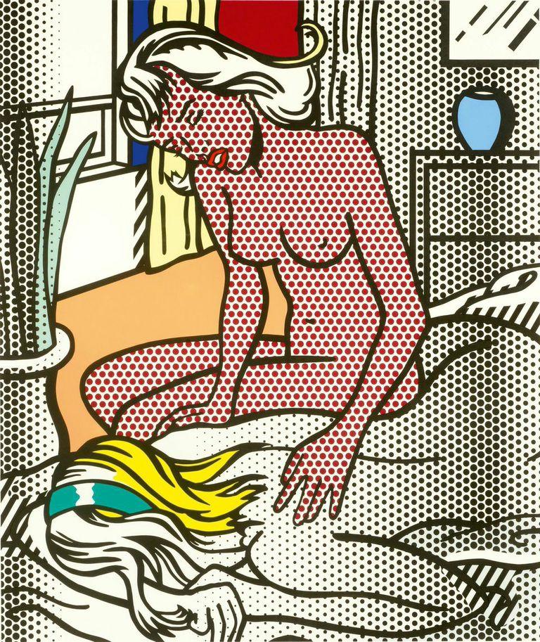 ROY LICHTENSTEIN Two nudes. 1994. Farbiger Reliefdruck. 36/40. Signiert und datiert: rf Lichtenstein 94. Darstellung 105,8x89,1 cm. CHF 90 000 / 140 000